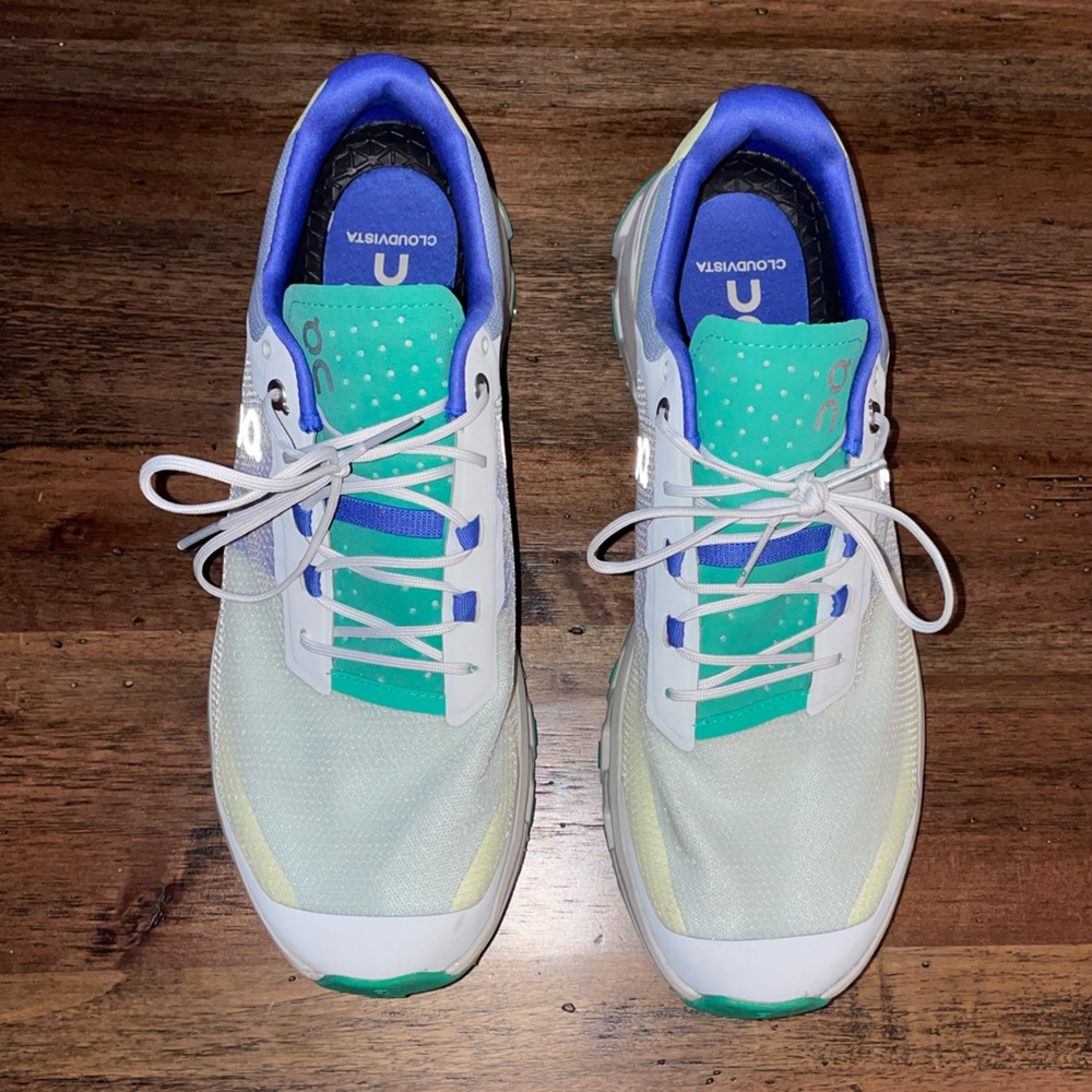 Mens 10, ON Running, Cloudvista Creek/Mint, MSRP $130 - Picture 3 of 7